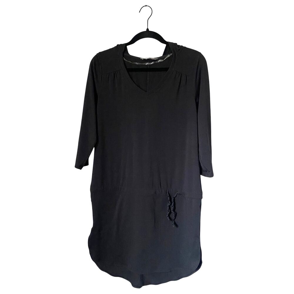 The North Face 3/4 Sleeve Black Hooded Dress Women's sz. S w/pocket